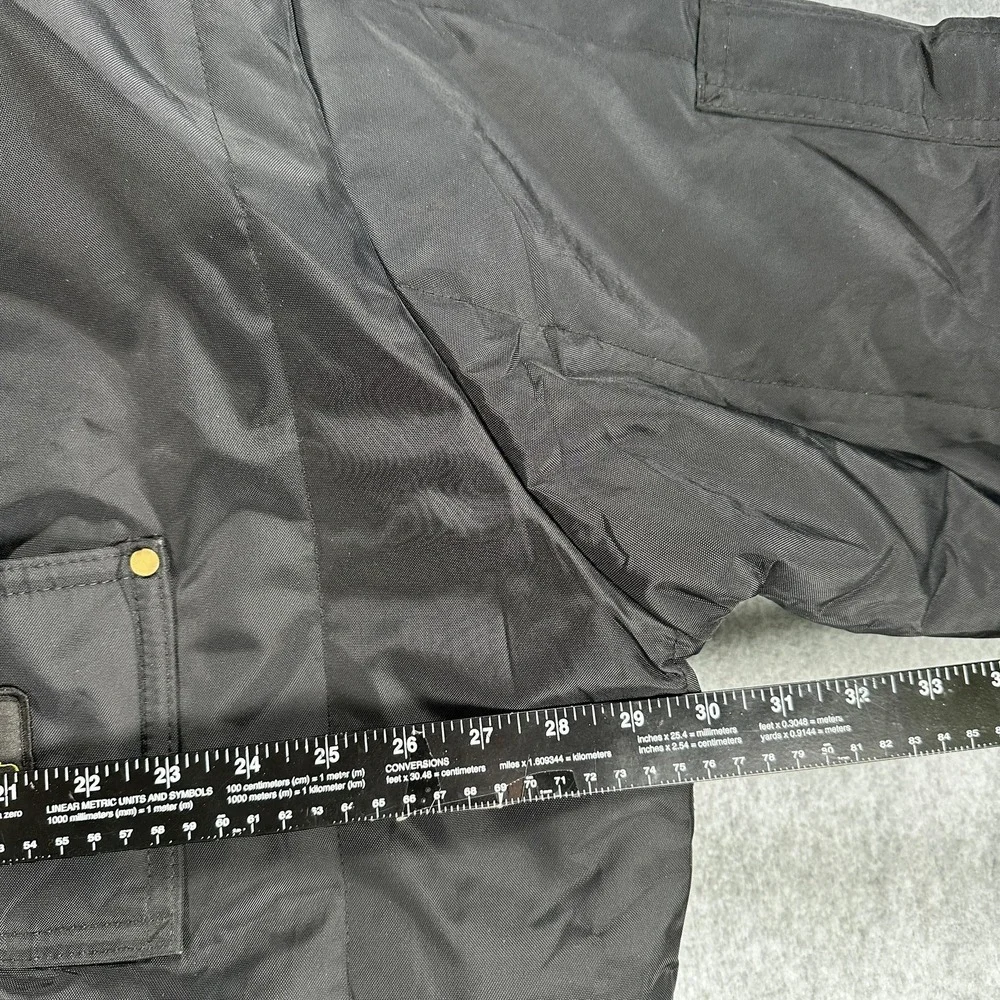 RefrigiWear Jacket Mens 3XL Black Quilted Insulated Faux Fur Workwear 0322R